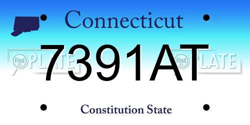 7391AT Connecticut License Plate