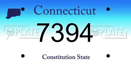 7394 Connecticut License Plate
