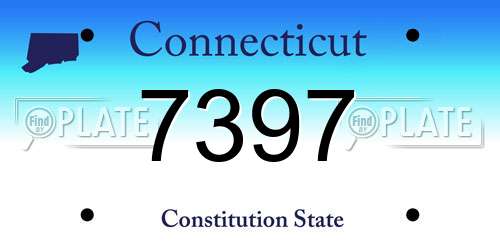 7397 Connecticut License Plate
