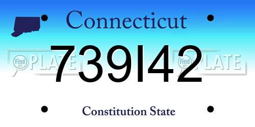 739I42 Connecticut License Plate