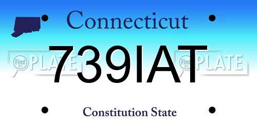739IAT Connecticut License Plate