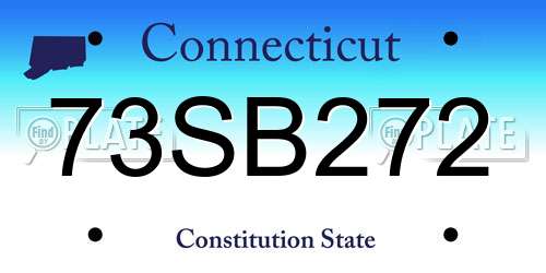73SB272 Connecticut License Plate
