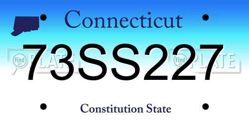 73SS227 Connecticut License Plate
