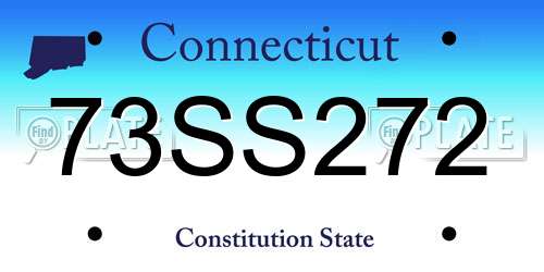 73SS272 Connecticut License Plate