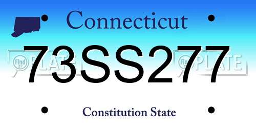 73SS277 Connecticut License Plate
