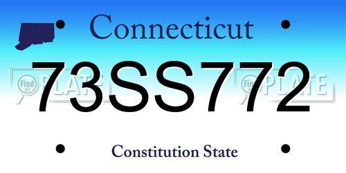 73SS772 Connecticut License Plate