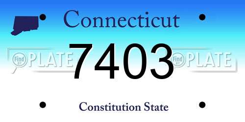7403 Connecticut License Plate