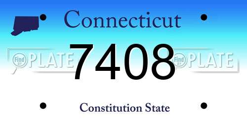 7408 Connecticut License Plate