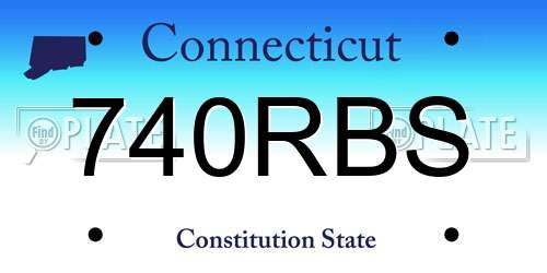 740RBS Connecticut License Plate