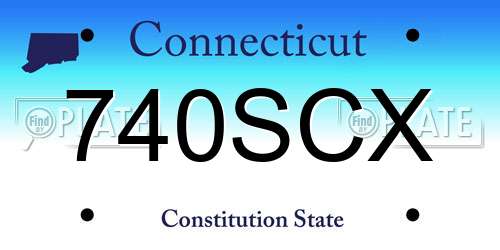 740SCX Connecticut License Plate