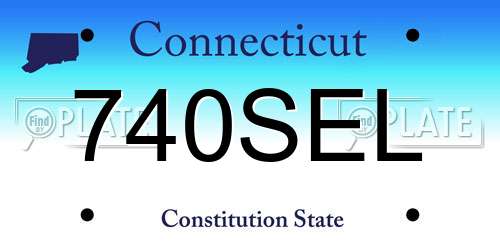740SEL Connecticut License Plate