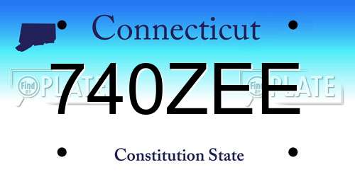 740ZEE Connecticut License Plate
