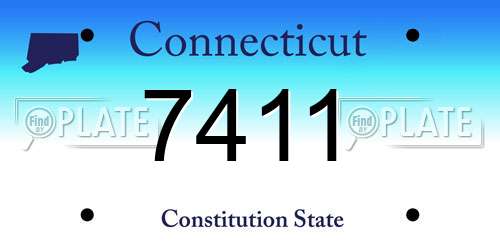 7411 Connecticut License Plate