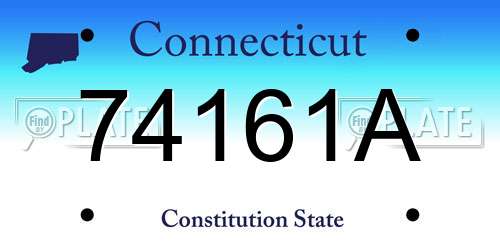 74161A Connecticut License Plate