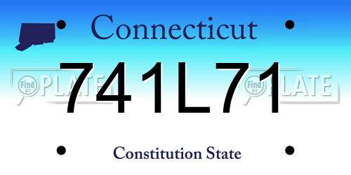 741L71 Connecticut License Plate