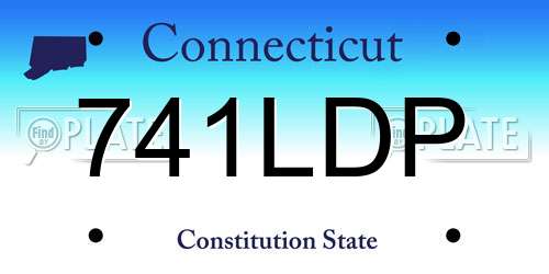 741LDP Connecticut License Plate