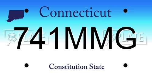 741MMG Connecticut License Plate