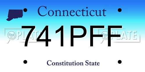 741PFF Connecticut License Plate