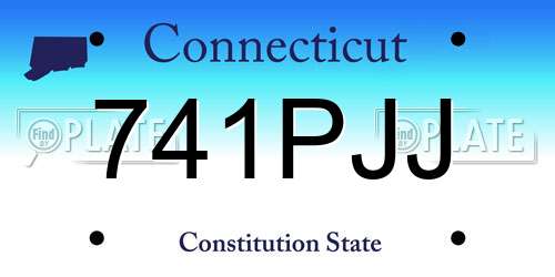 741PJJ Connecticut License Plate