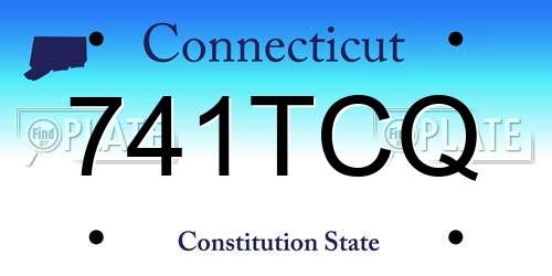 741TCQ Connecticut License Plate