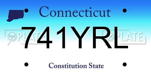 741YRL Connecticut License Plate