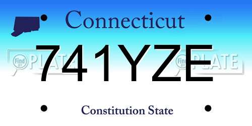 741YZE Connecticut License Plate