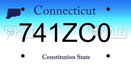 741ZC0 Connecticut License Plate