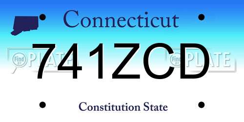 741ZCD Connecticut License Plate