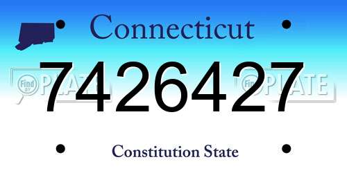 7426427 Connecticut License Plate