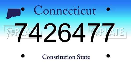 7426477 Connecticut License Plate