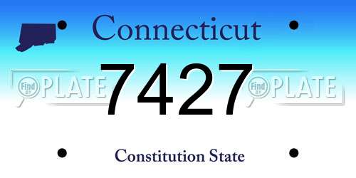 7427 Connecticut License Plate