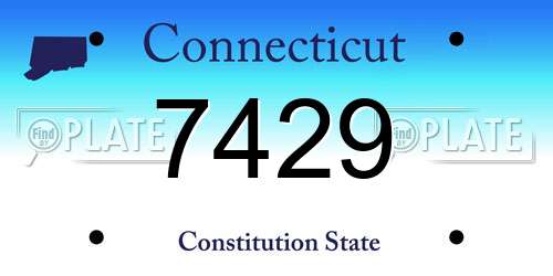 7429 Connecticut License Plate