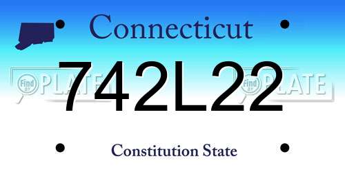 742L22 Connecticut License Plate