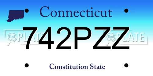 742PZZ Connecticut License Plate