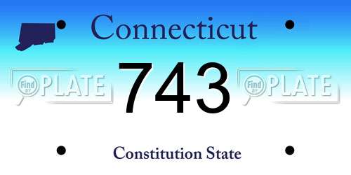 743 Connecticut License Plate
