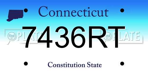 7436RT Connecticut License Plate