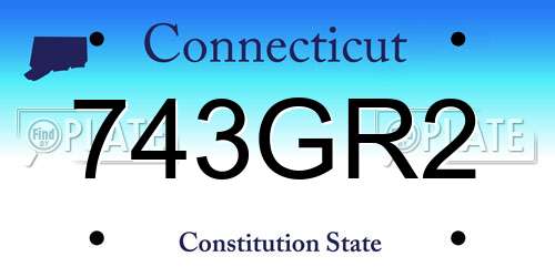 743GR2 Connecticut License Plate