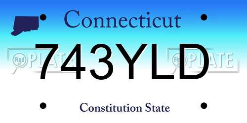 743YLD Connecticut License Plate