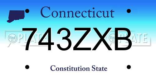 743ZXB Connecticut License Plate