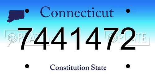 7441472 Connecticut License Plate