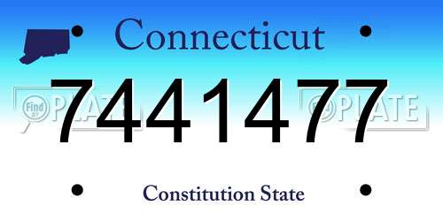 7441477 Connecticut License Plate