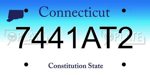 7441AT2 Connecticut License Plate