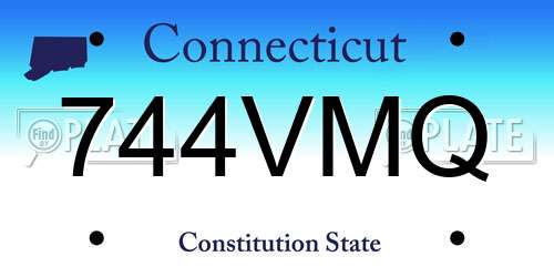 744VMQ Connecticut License Plate