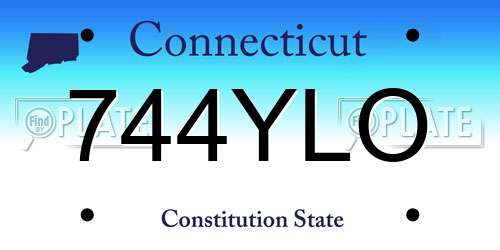 744YLO Connecticut License Plate