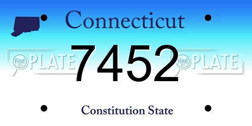 7452 Connecticut License Plate