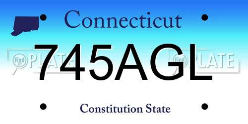 745AGL Connecticut License Plate