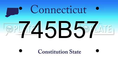 745B57 Connecticut License Plate