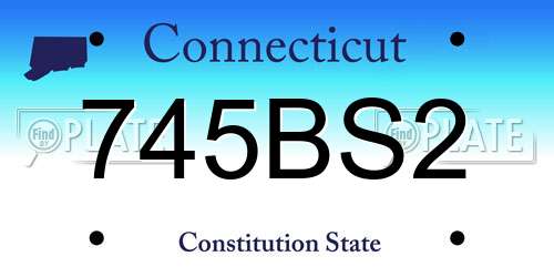 745BS2 Connecticut License Plate