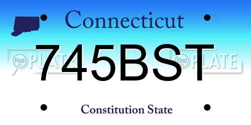 745BST Connecticut License Plate