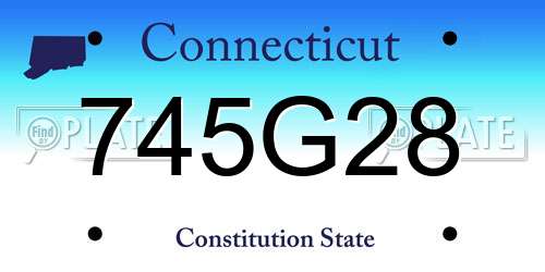 745G28 Connecticut License Plate
